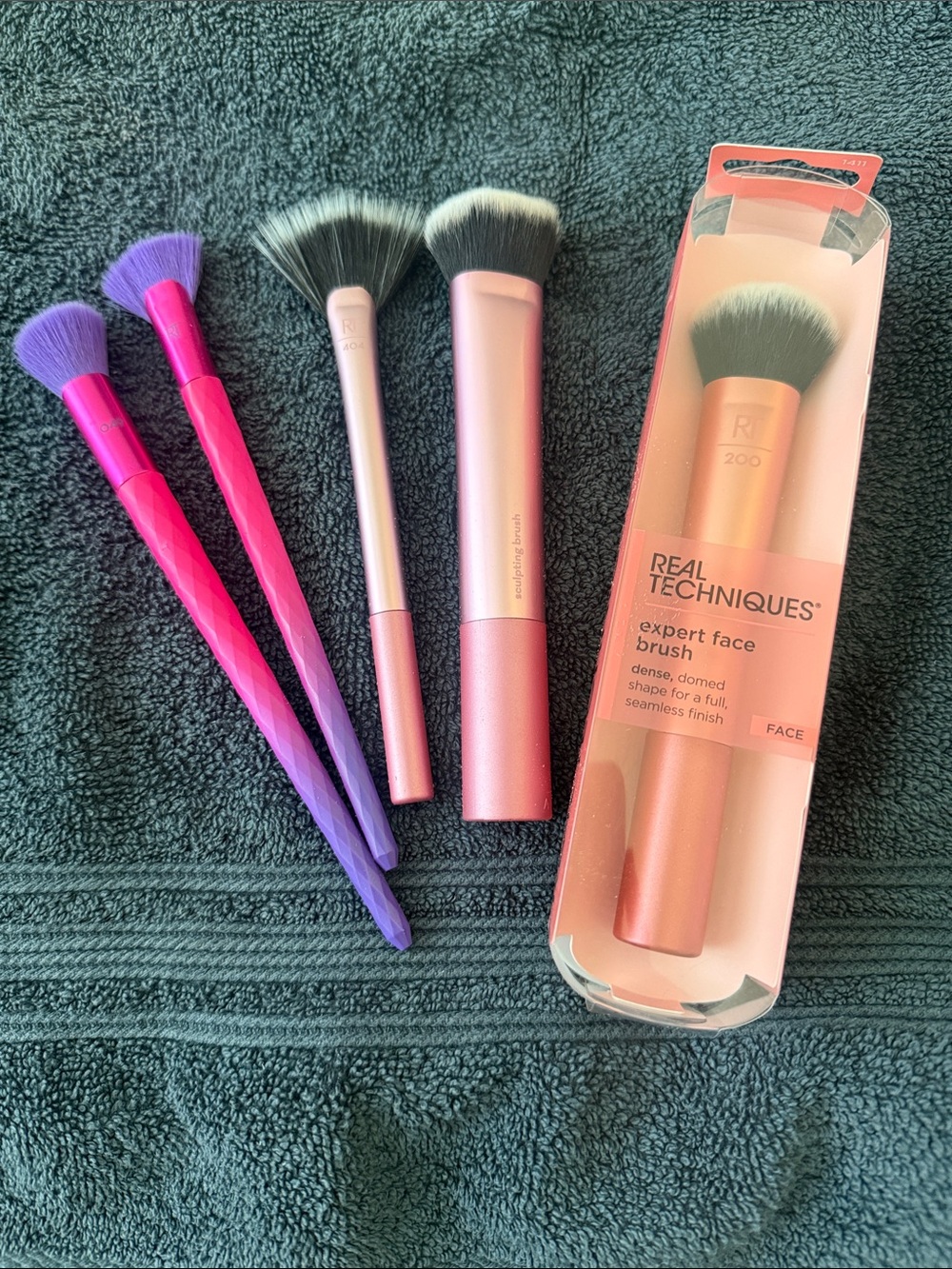 Real Techniques Brush Set with Pink and Purple Accents